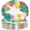 48-Pack Hawaiian Luau Party Supplies, Oval Paper Plates (12.5 x 10.5 in)